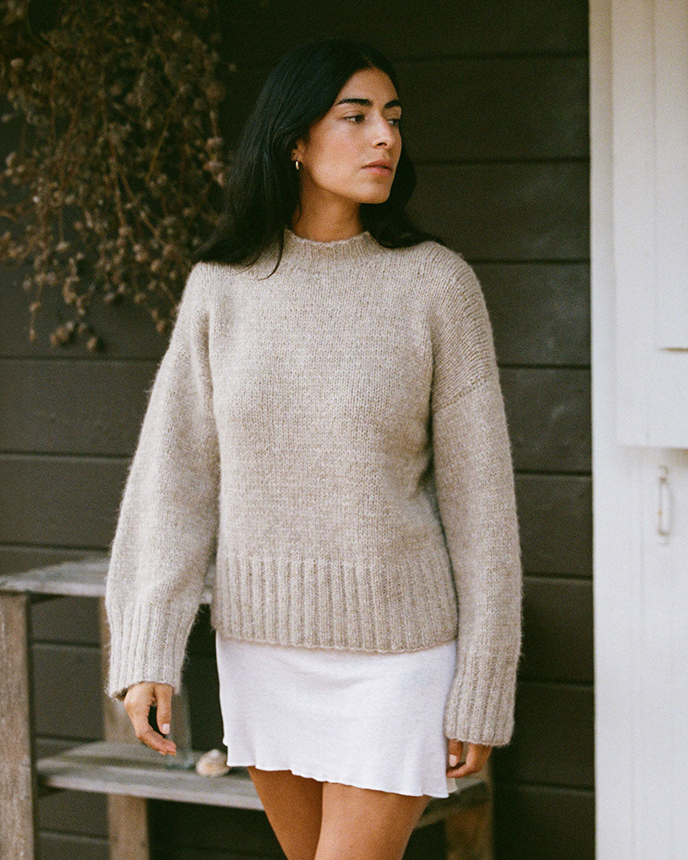 Baby Alpaca Sweater - Desert Taupe