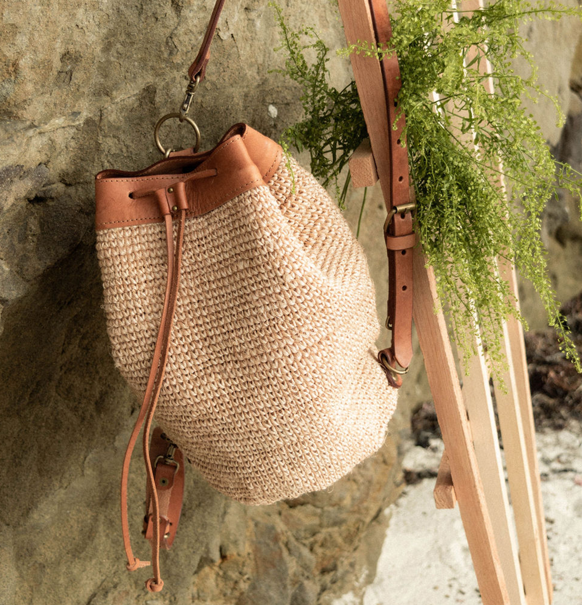 Transito Woven Mini Backpack | Natural Minga