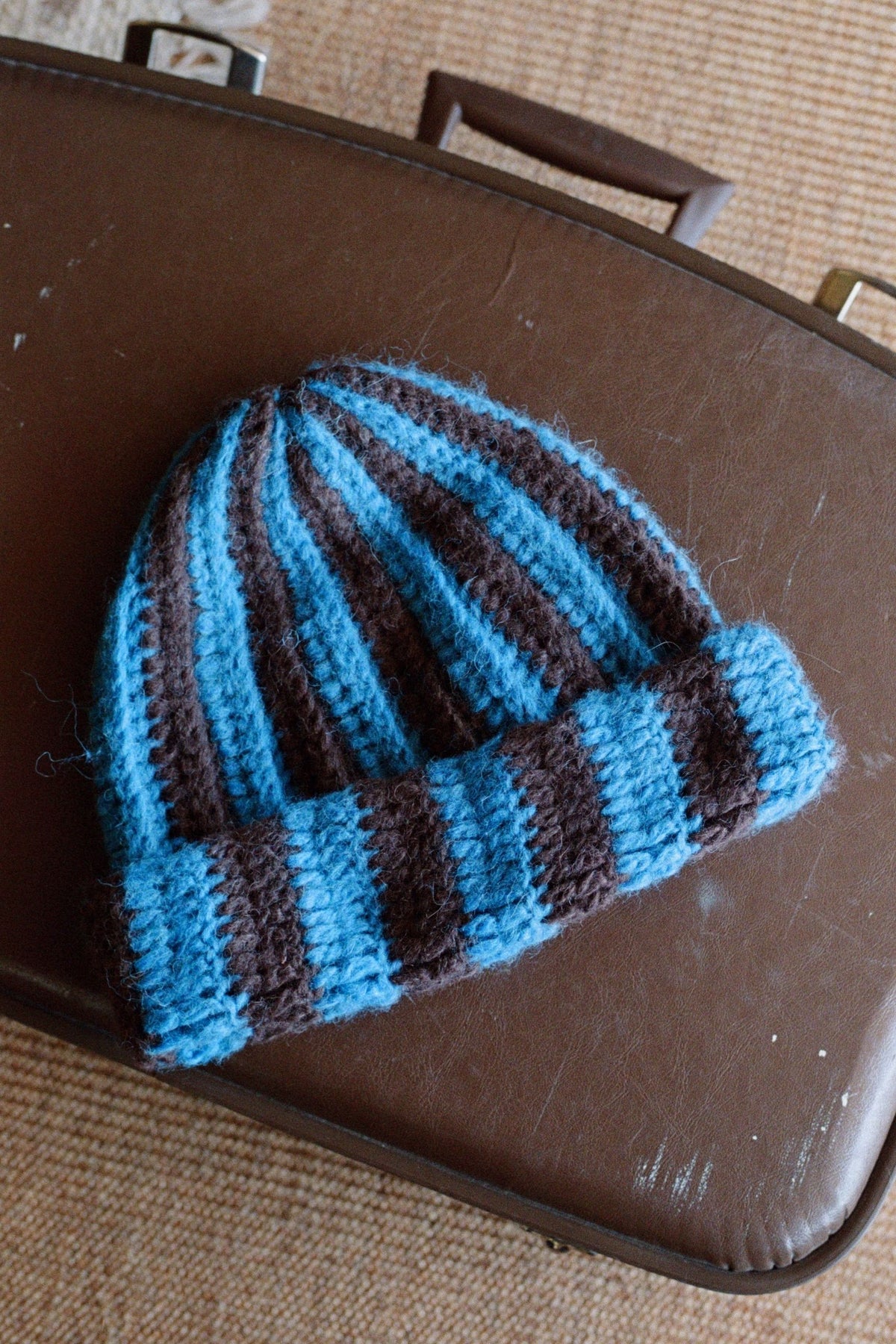 Baby Alpaca Beanie - Caribbean Cacao Stripe Minga