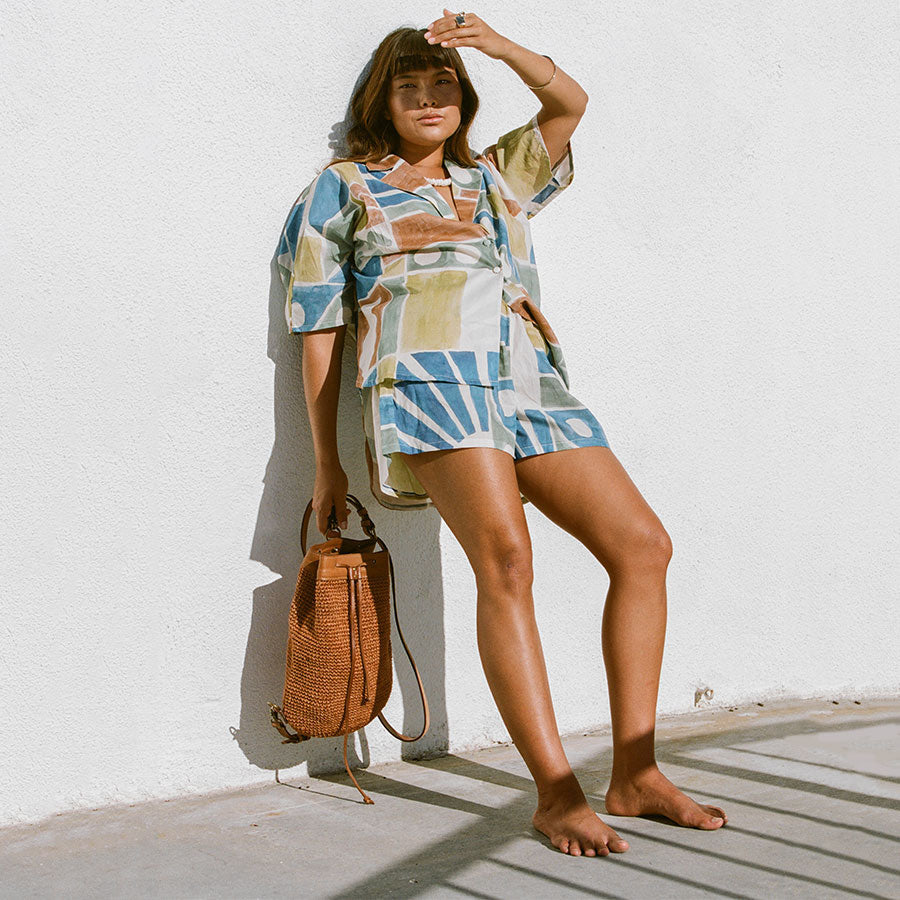 Transito Woven Mini Backpack | Orange Minga