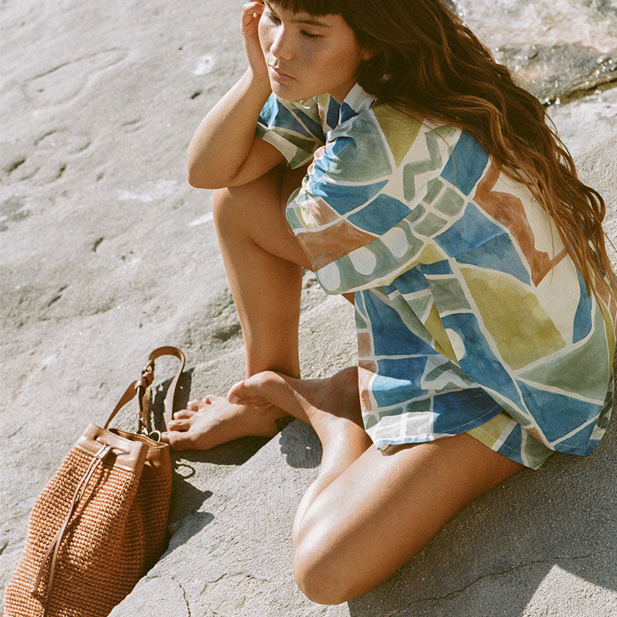 Transito Woven Mini Backpack | Orange Minga