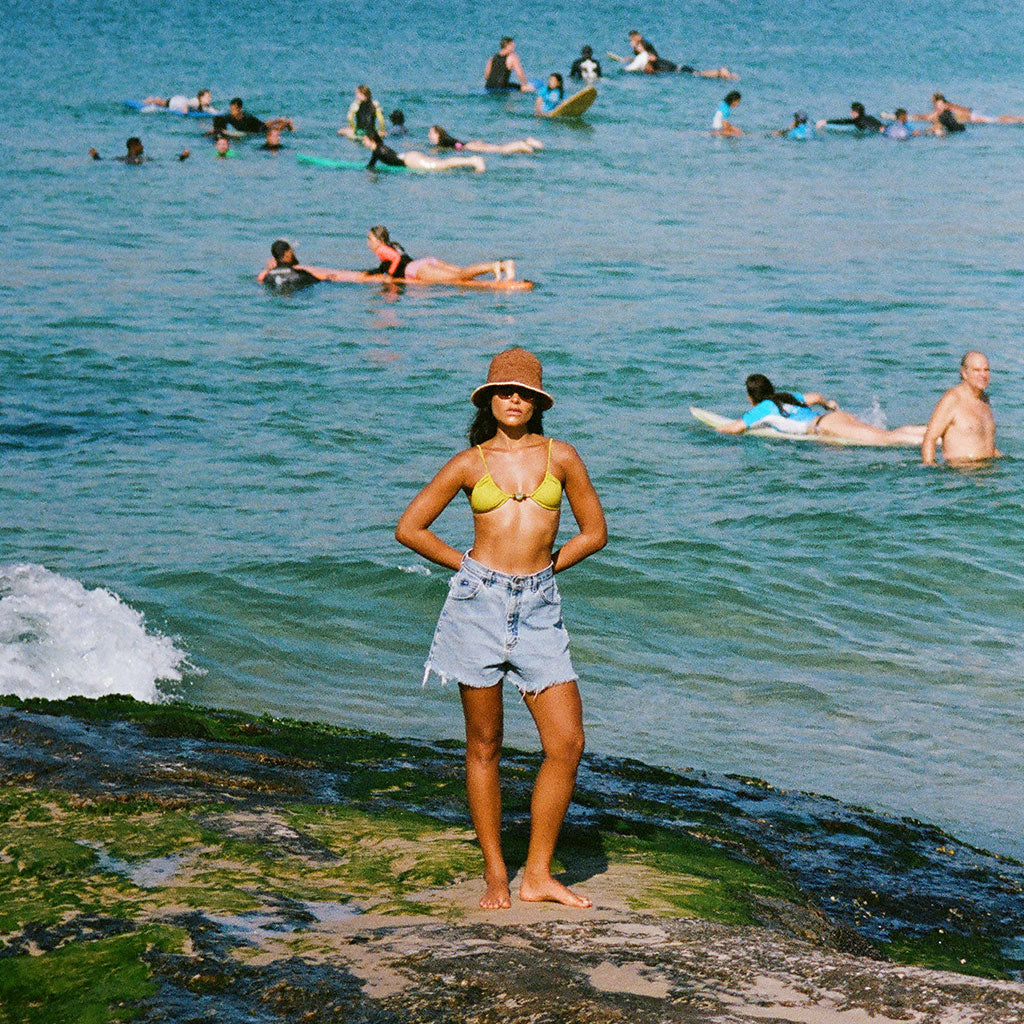 Summer Bucket Hat - Crocheted Brown Minga