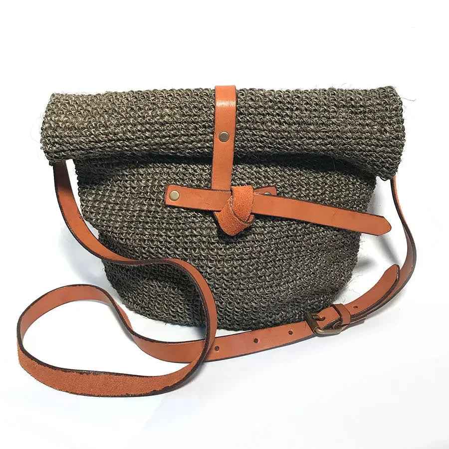 Carmen Woven Crossbody Bag | Sage Green Minga