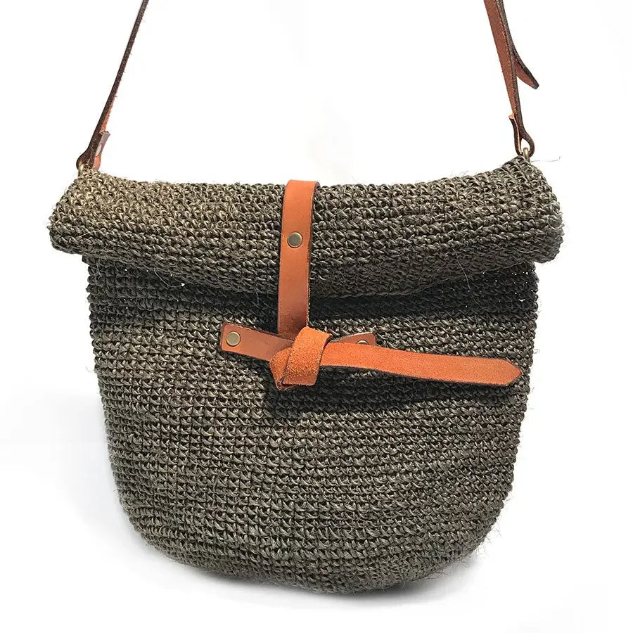 Carmen Woven Crossbody Bag | Sage Green Minga