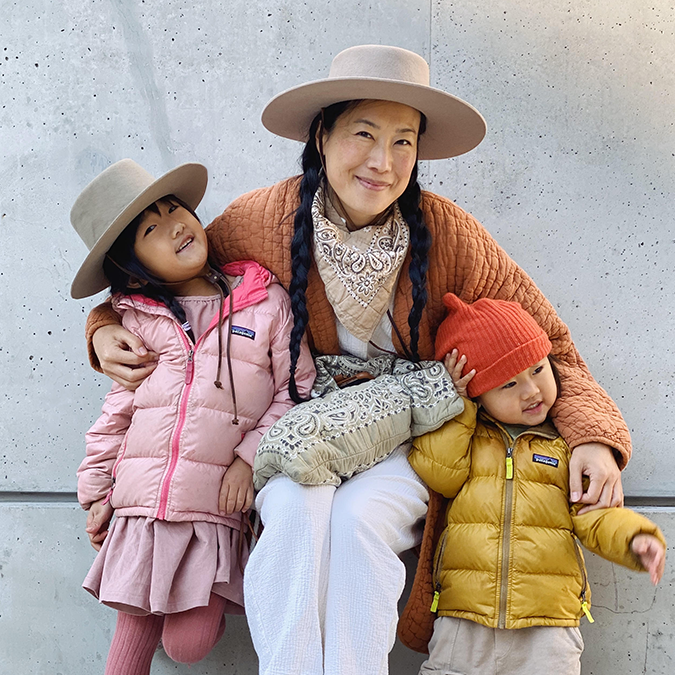 Kid's - Mini Zoila Boater Wool Hat Made by Minga