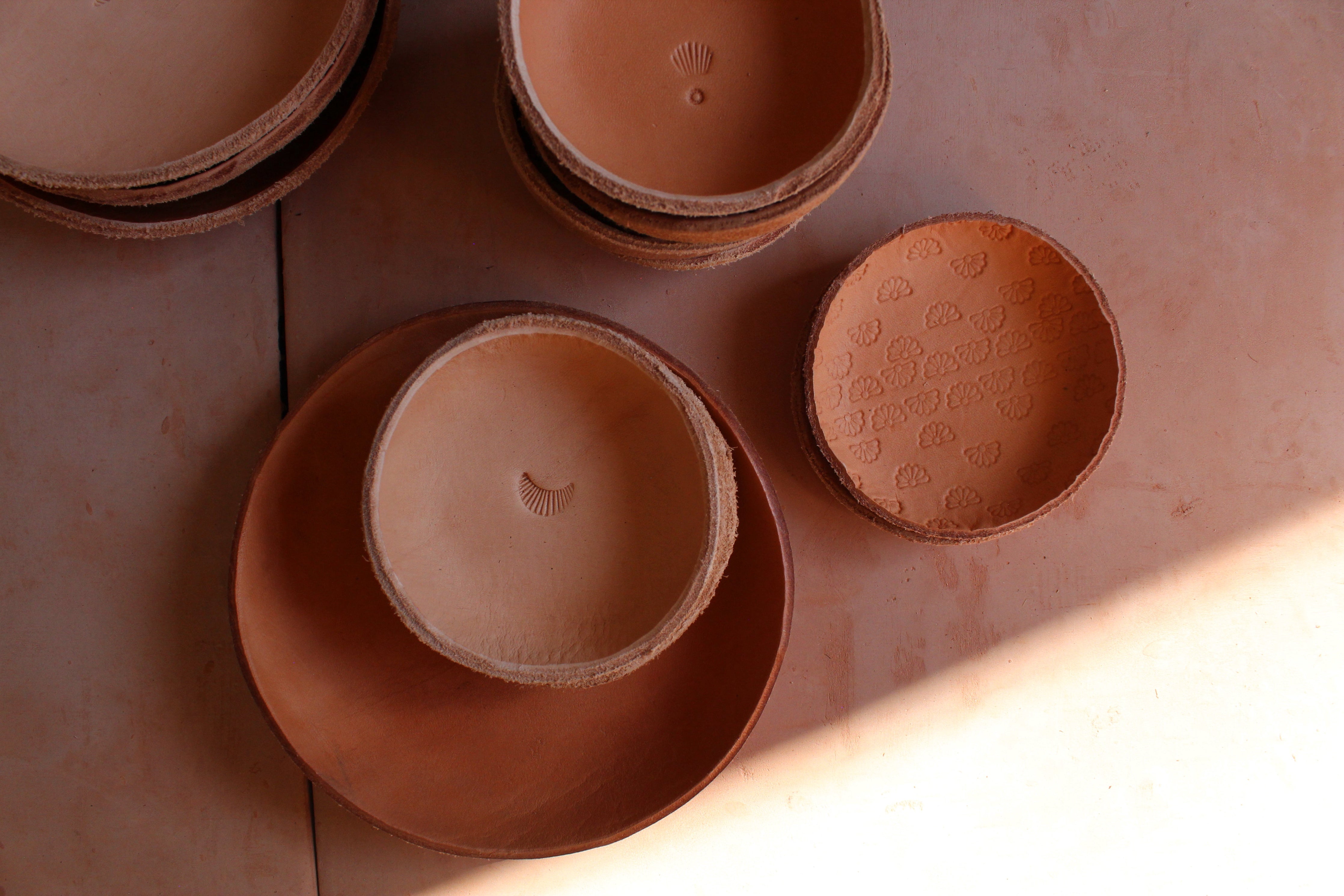 Leather Bowls Olive n' Suede