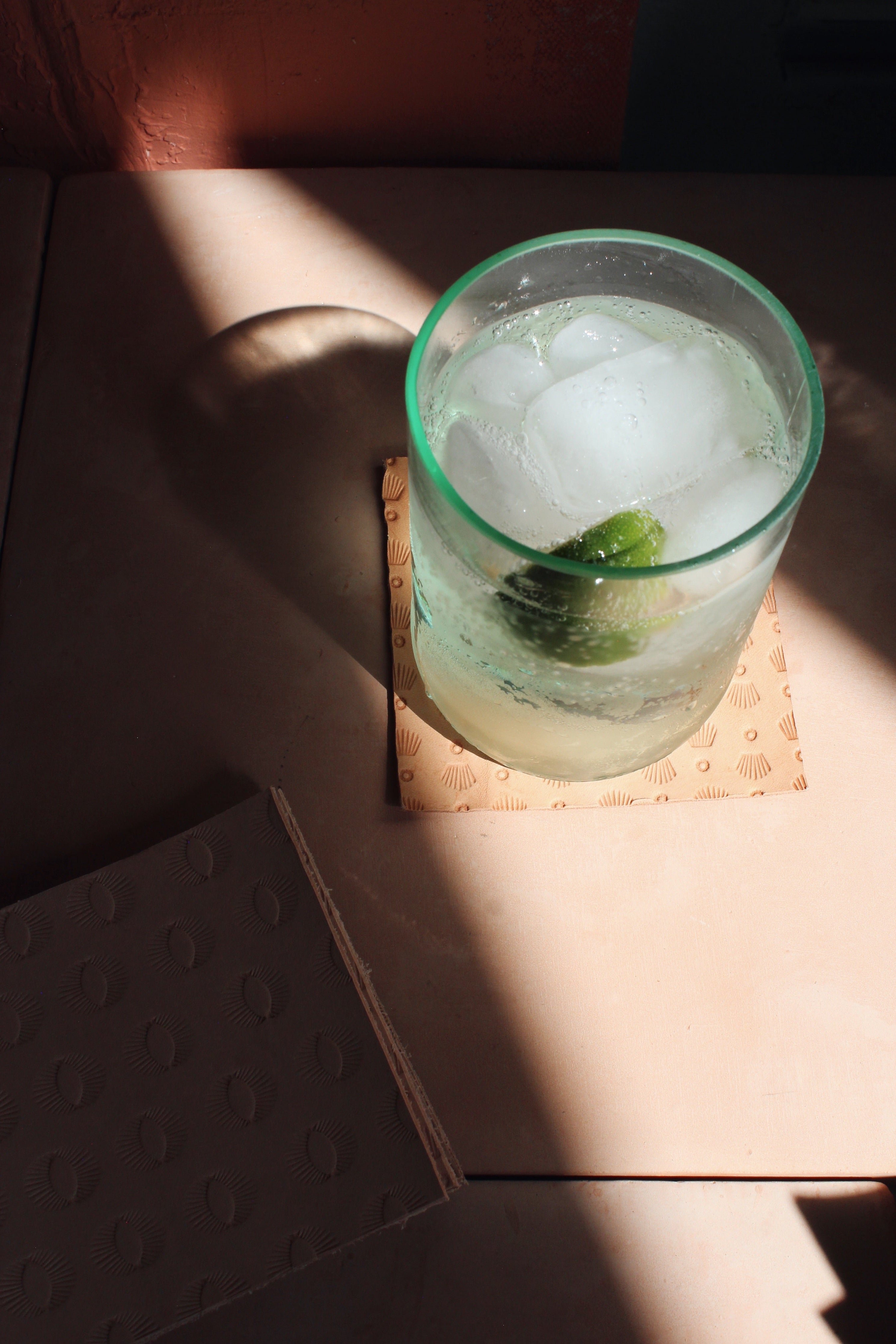 Natural Coasters Olive n' Suede