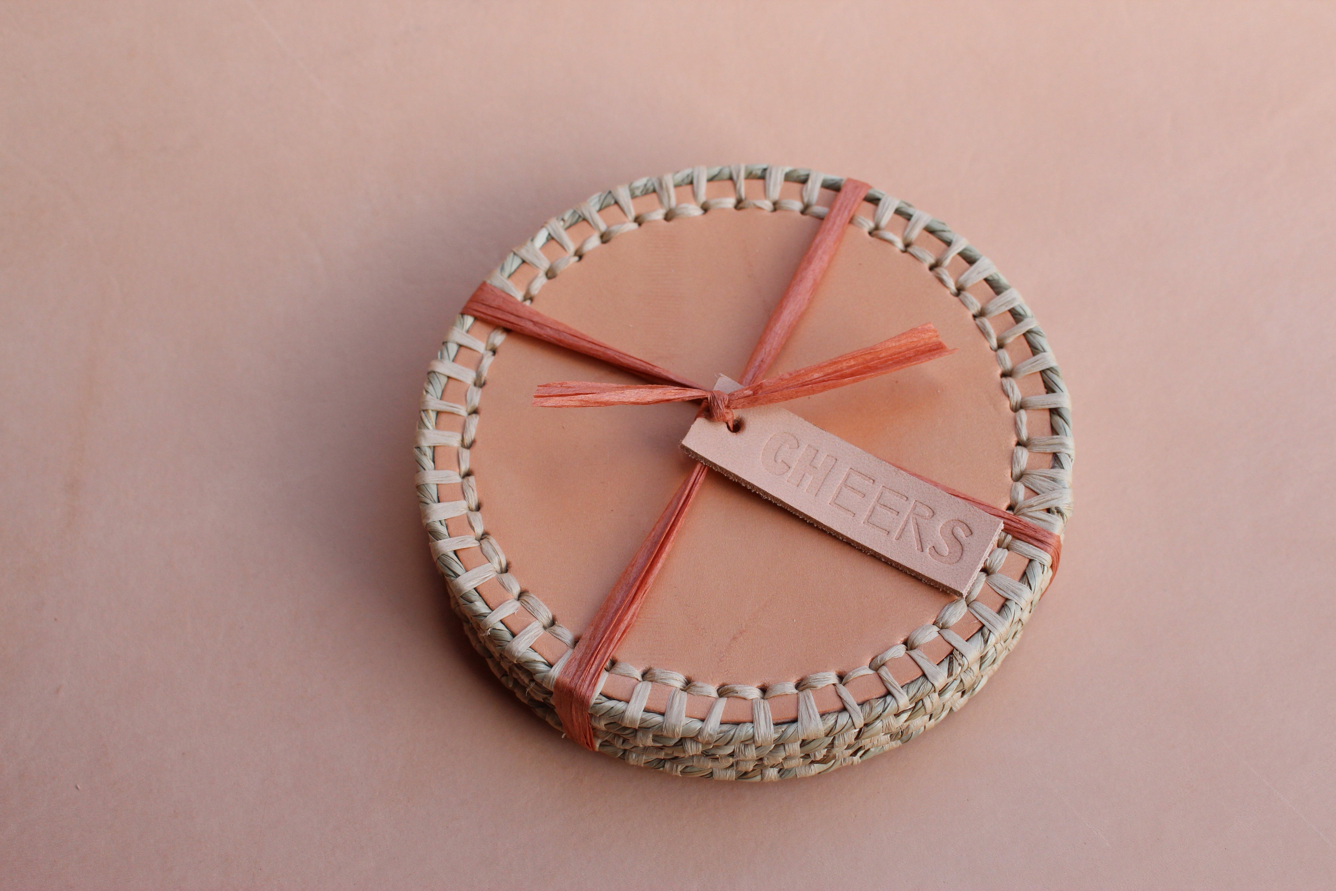 Seagrass Coasters Olive n' Suede