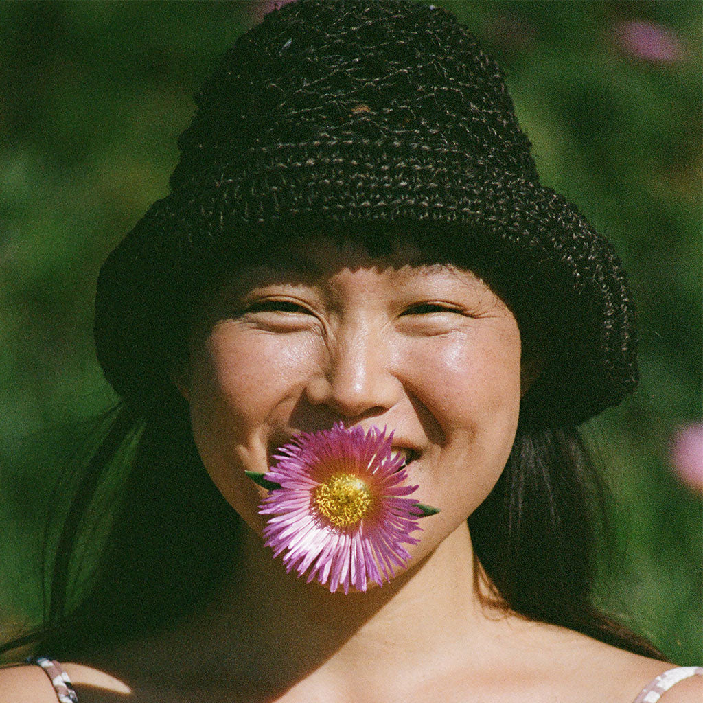 Summer Bucket Hat - Open Net Black Minga