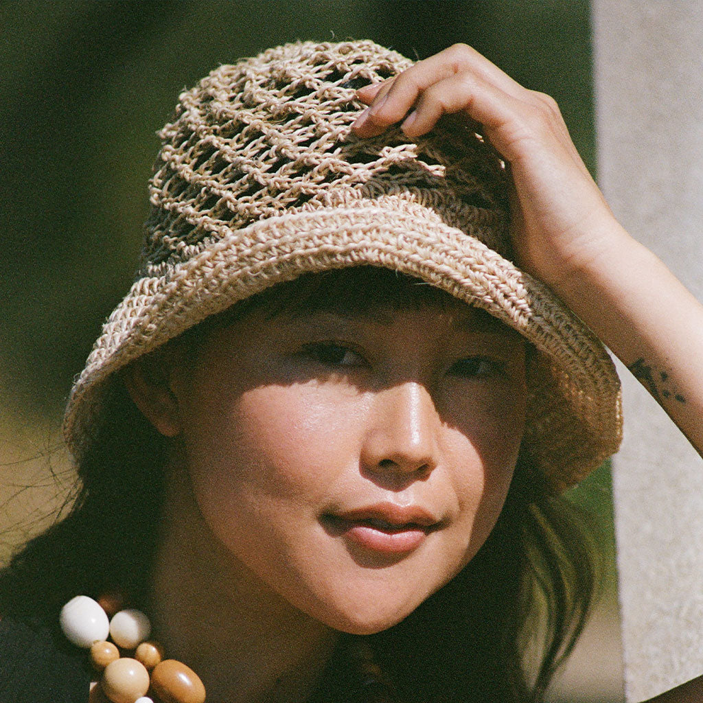 Summer Bucket Hat - Open Net Natural Minga