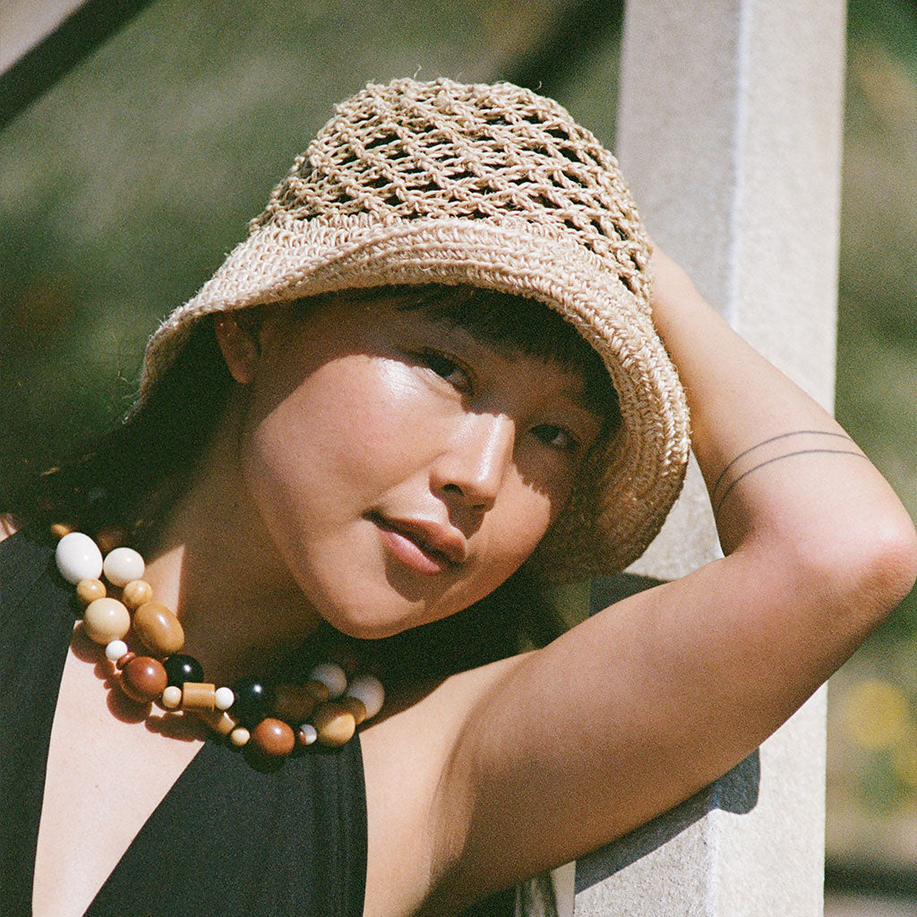 Summer Bucket Hat - Open Net Natural Minga
