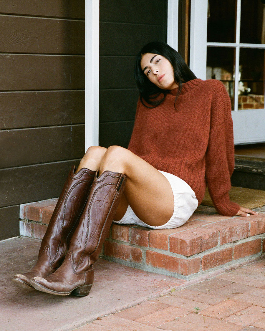 Alissa Sweater - Baby Alpaca - Terracota