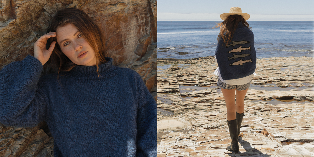 Azure Dolphin Knit Sweater