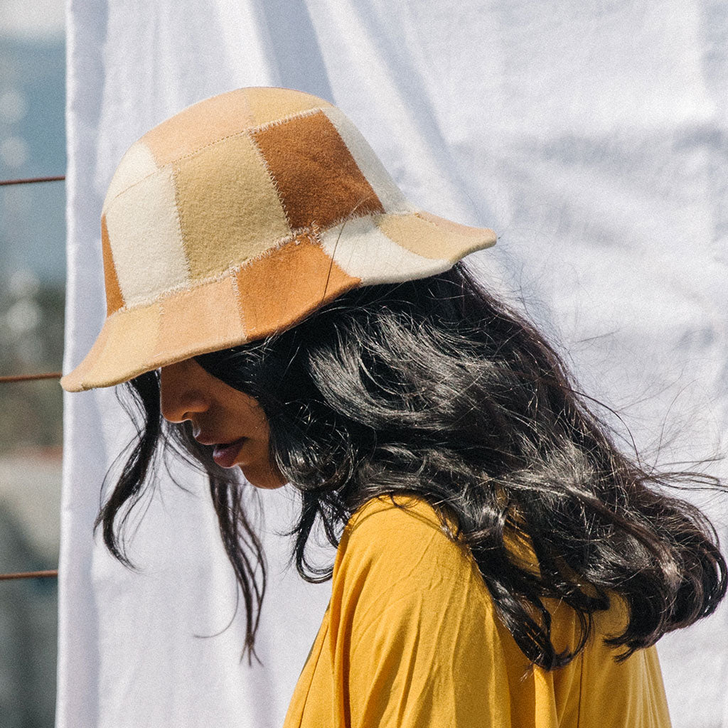 Made by Minga | Naturally-Dyed Patchwork Bucket Hat | Handmade