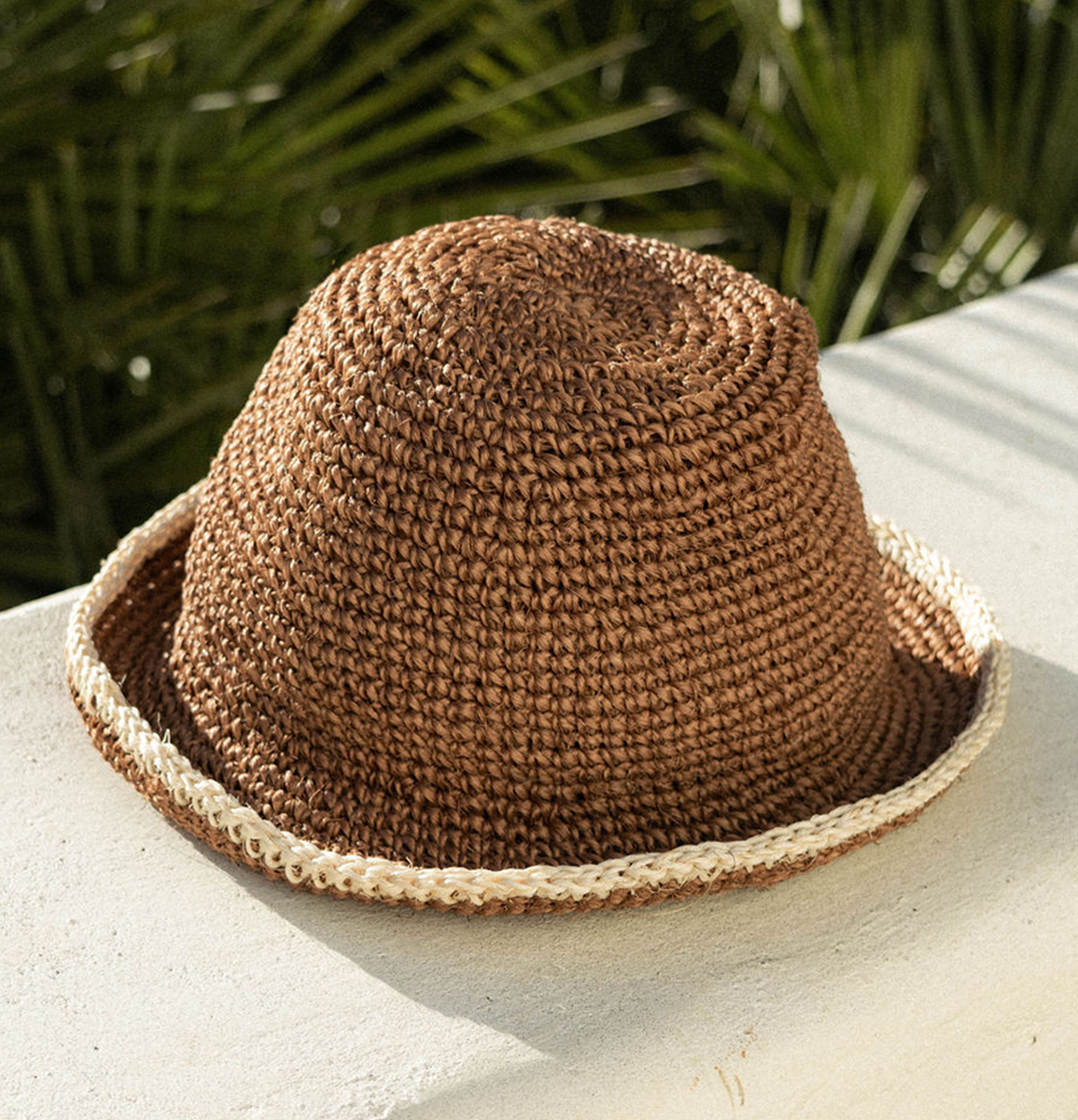[WS] Summer Bucket Hat - Crocheted Brown Minga
