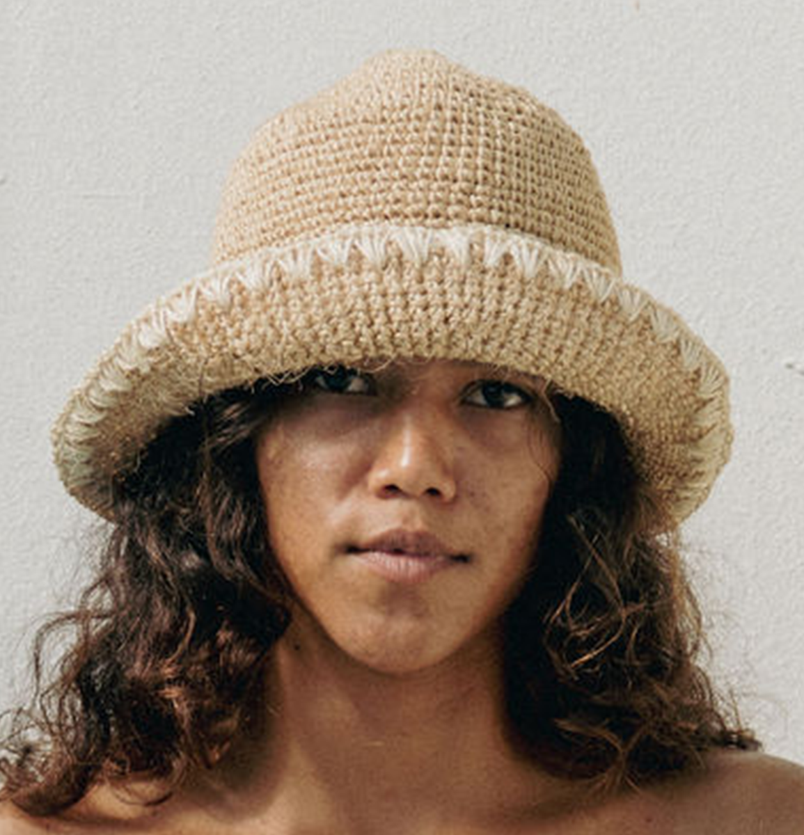 [WS] Summer Bucket Hat - Trimmed Natural Minga
