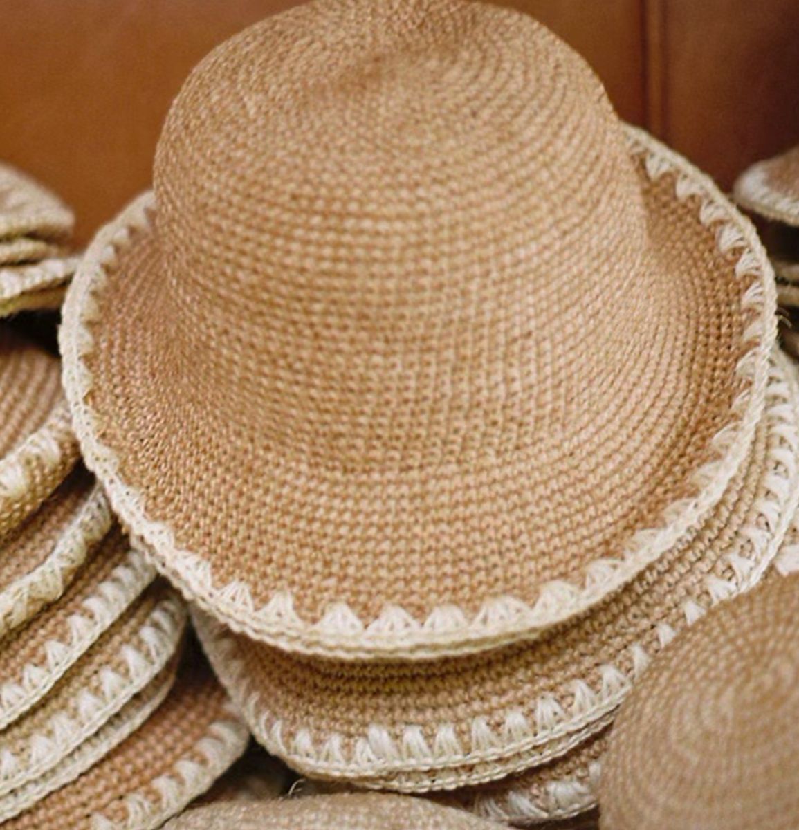 [WS] Summer Bucket Hat - Trimmed Natural Minga
