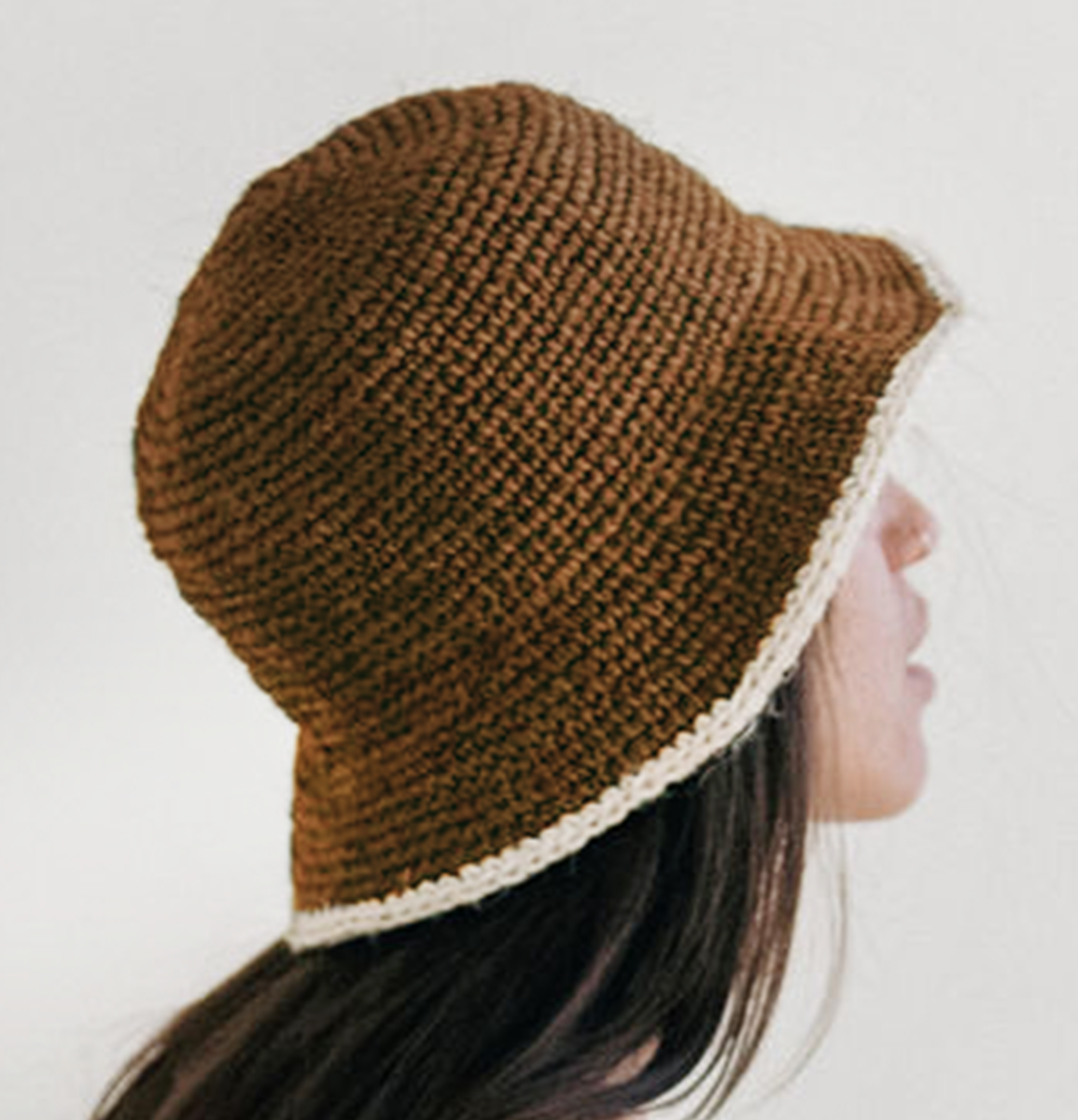 [WS] Summer Bucket Hat - Crocheted Brown Minga