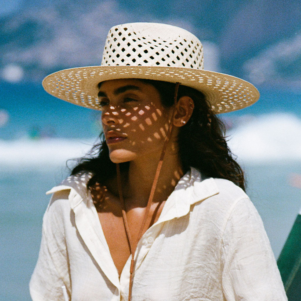 La Ranchera Cut-Out Straw Hat Made by Minga