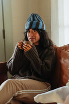 Baby Alpaca Beanie - Caribbean Cacao Stripe Minga