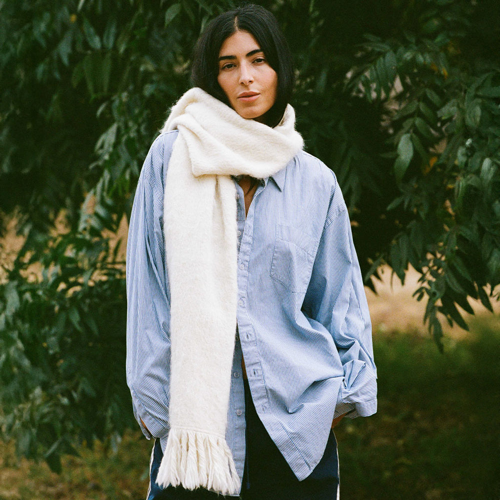 Baby Alpaca Woven Scarf