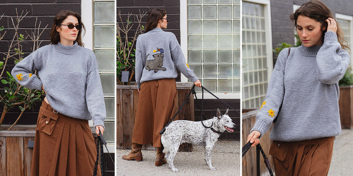 The Best Buds Dog Knit Sweater