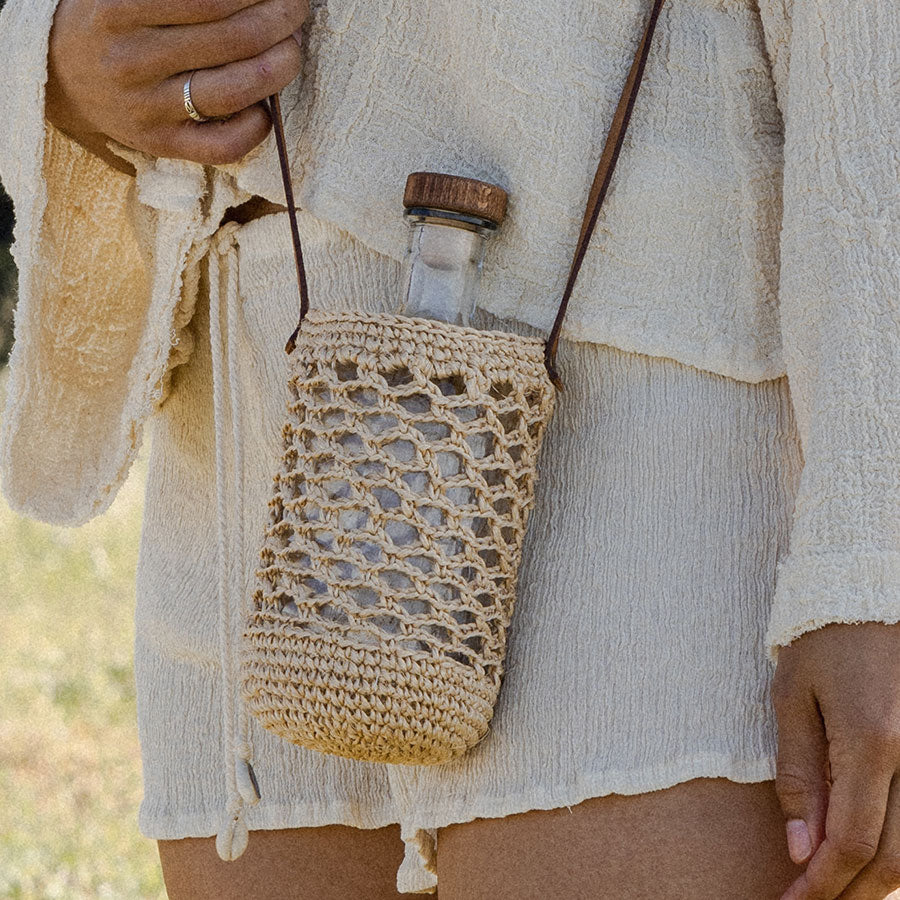 Jessy Natural Fiber Water Bottle Holder